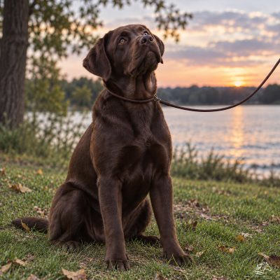 Rolled Leather Lead – Dark Brown