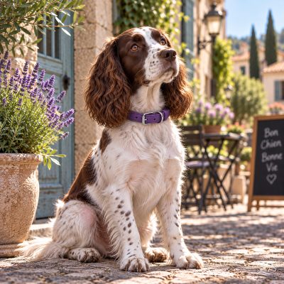 Rolled Leather Collars – Purple