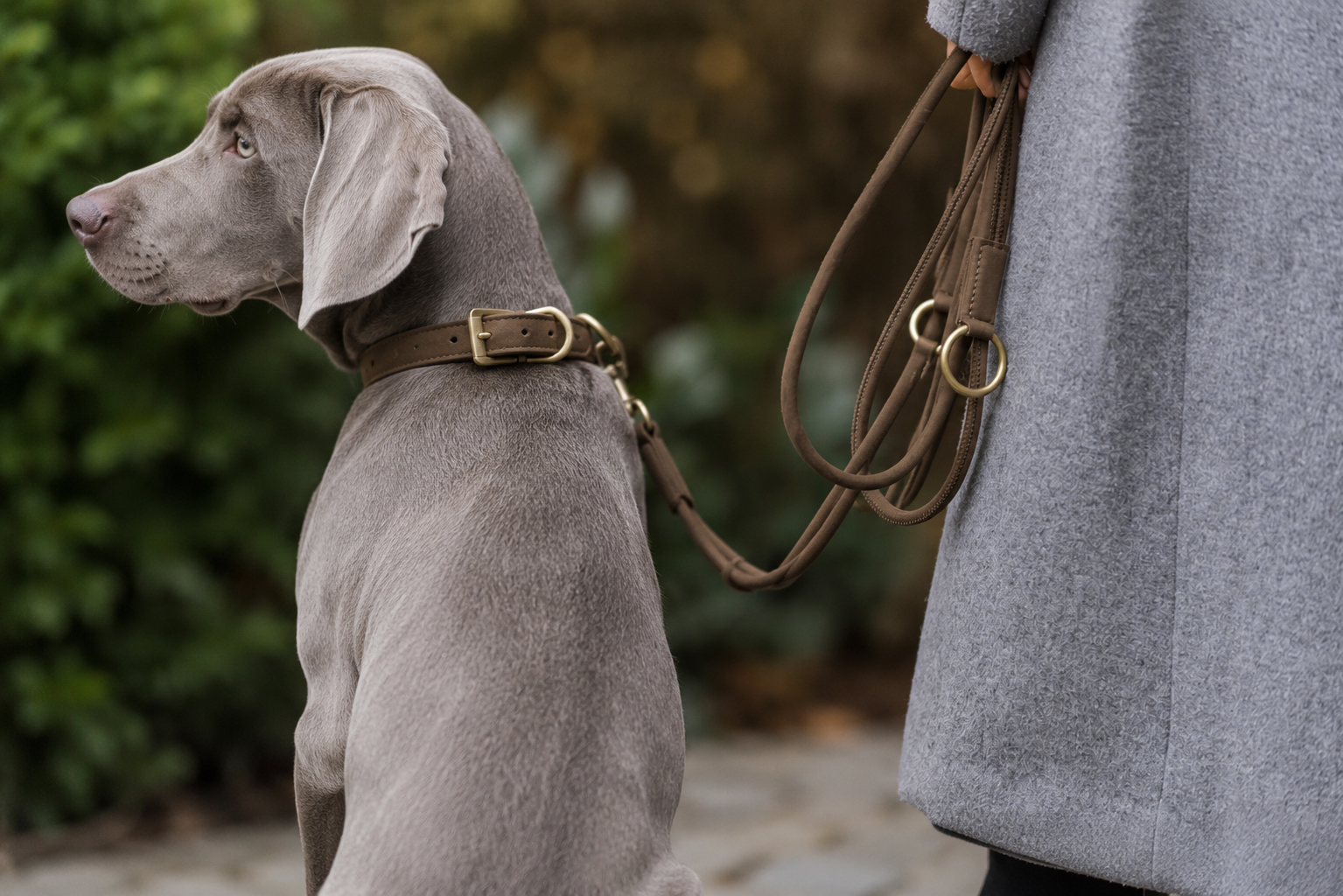 Rolled Nubuck Leather Police Training Dog Lead - Image 13