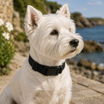 Black Biothane Dog Collars